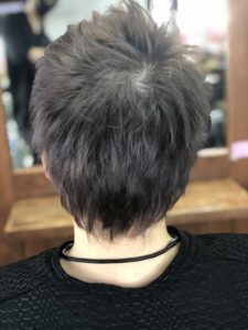 40代メンズ ウルフカット バイオレット色がいい感じ 奈良斑鳩町の美容室 髪 ブログ